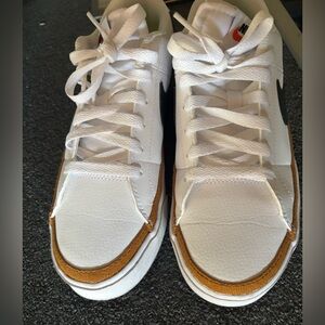 Nike White and Tan Athletic Shoes